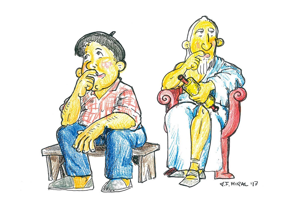 Sabio. Ilustración: Juan Francisco Miral
