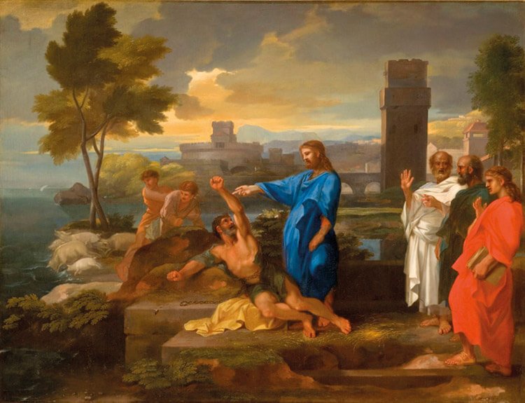 Sébastien Bourdon. El endemoniado de Gerasa (1653-57).