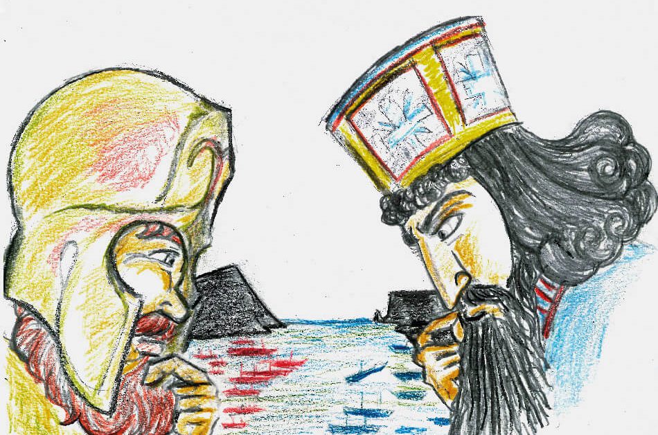 La batalla de Salamina. Ilustración: Juan Francisco Miral