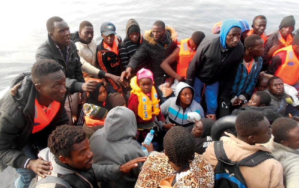 Migrantes en el Mediterráneo