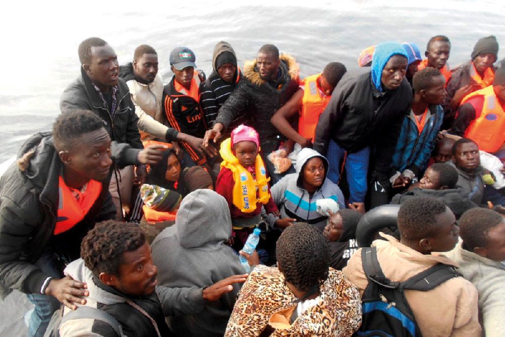 Migrantes en el Mediterráneo