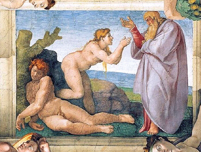 La creación de Eva, Miguel Ángel. Capilla Sixtina