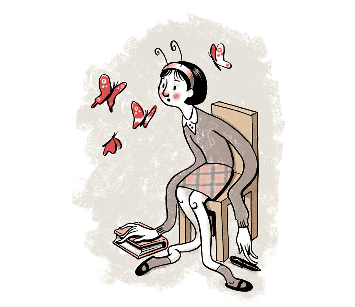 La mariposa no vuela. Ilustración: José Miguel de la Peña.