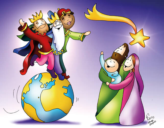 Reyes Magos. Ilustración: Fano