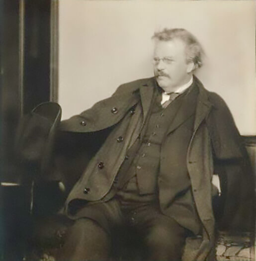 Gilbert Keith Chesterton hacia 1920. Foto de Herbert Lambert