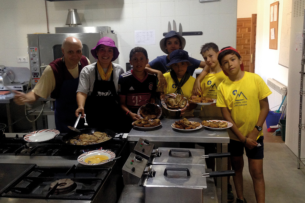 Alevines en el taller de cocina