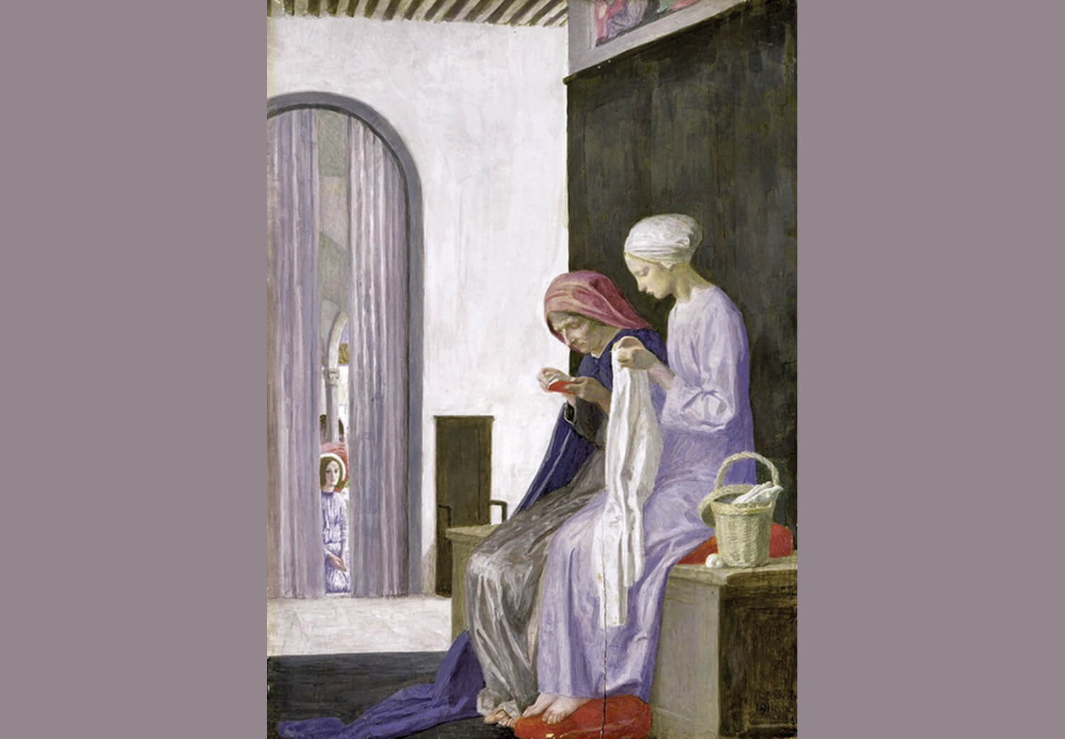 María en casa de Isabel. Robert Anning Bell (1917)