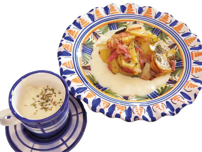 Patatas al horno con salsa bechamel