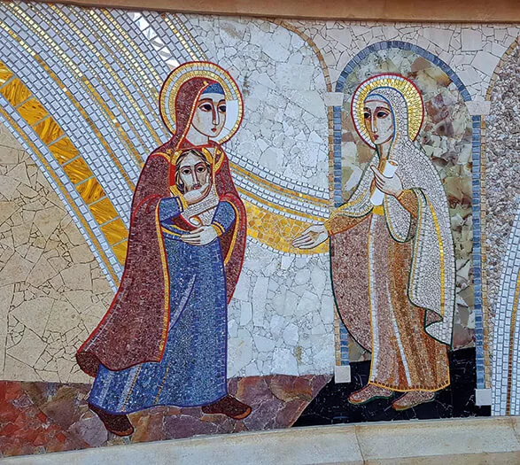 Marko Rupnik. Visitación. Santuario de la Virgen de Ta’Pinu (Malta)