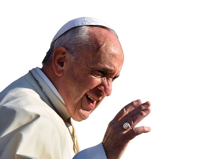 Papa Francisco saludando