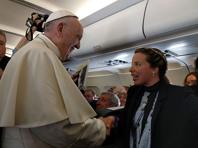 El papa Francisco y Mª Ángeles Conde Mir