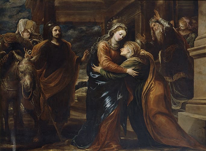 La Visitación de la Virgen María a su prima Santa Isabel (1663). Francisco Rizi. Museo del Prado.