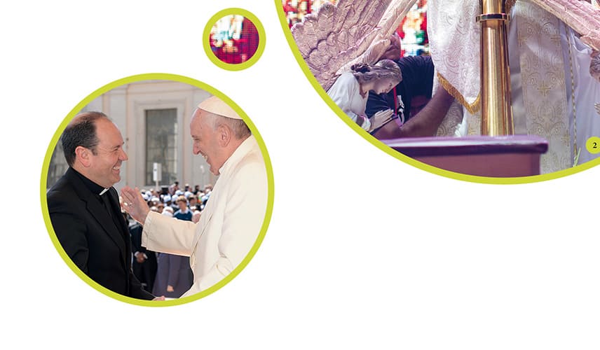 D. Juan Carlos Elizalde saludando el papa Francisco