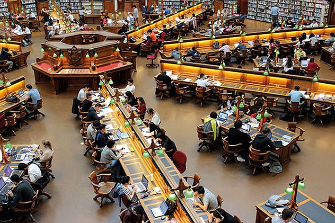 Sala de estudio de arquitectura
