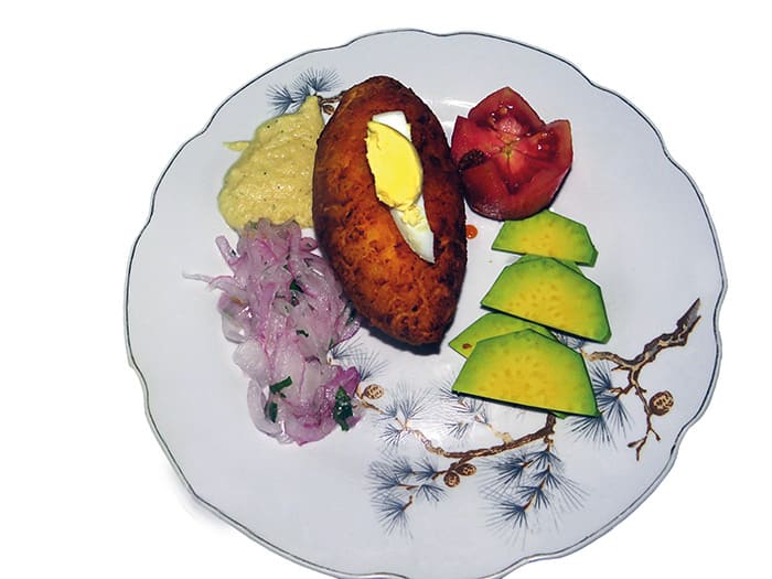 Yuca rellena de carne