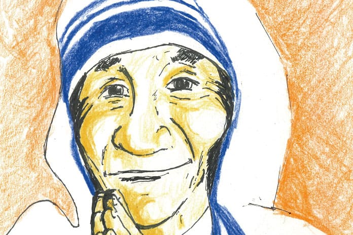 Madre Teresa de Calcuta. Ilustración: Juan Francisco Miral