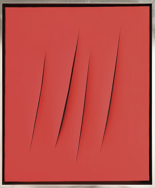 Concepto espacial. Lucio Fontana, 1964, 65x54 cm.