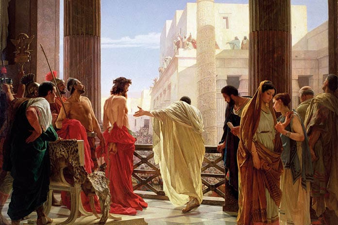 Pintura Ecce Homo de Antonio Ciseri (1871), Jesús presentado ante el pueblo en la Pasión.