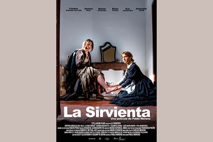 Cartel de la película La sirvienta sobre Vicenta María López de Vicuña dirigida por Pablo Moreno.