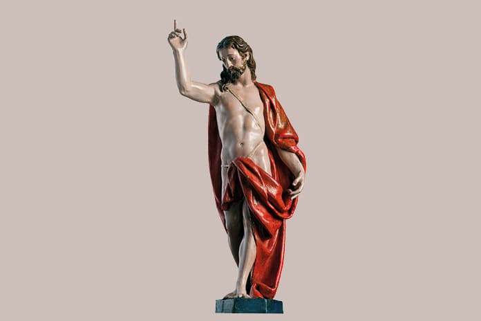 Escultura policromada de Cristo resucitado (1615) de Gregorio Fernández, conservada en el Museo Goya de Zaragoza